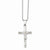 Stainless Steel Polished Crucifix Pendant On Necklace