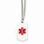 Stainless Steel Polished Dog Tag Medical Pendant Necklace