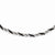 Stainless Steel Black Ip-Plated Box & Rope Twisted Necklace