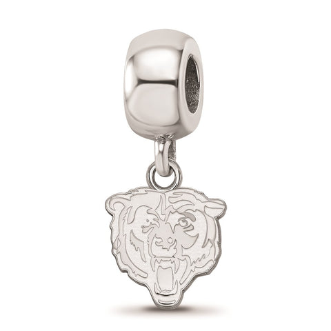 Sterling Silver NFL LogoArt Chicago Bears Extra Small Dangle Bead Charm