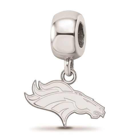 Sterling Silver NFL LogoArt Denver Broncos Extra Small Dangle Bead Charm