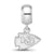 NFL Kansas City Chiefs Extra Small Charm Dangle Bead Charm in Sterling Silver