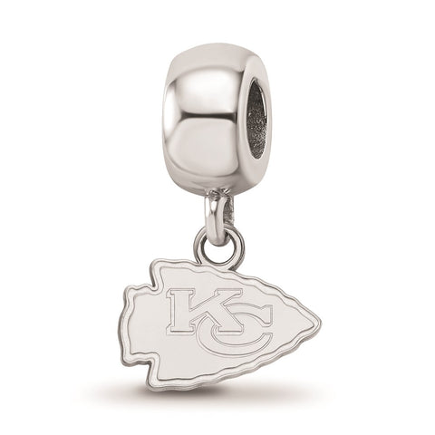 Sterling Silver NFL LogoArt Kansas City Chiefs Extra Small Dangle Bead Charm