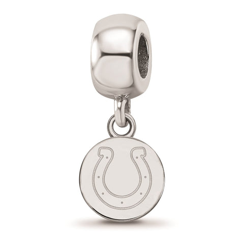 Sterling Silver NFL LogoArt Indianapolis Colts Extra Small Dangle Bead Charm