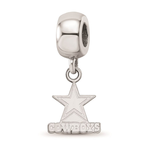 Sterling Silver NFL LogoArt Dallas Cowboys Extra Small Dangle Bead Charm
