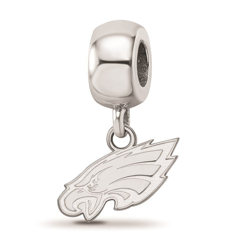 Sterling Silver NFL LogoArt Philadelphia Eagles Small Dangle Bead Charm
