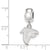 NFL Atlanta Falcons Extra Small Charm Dangle Bead Charm in Sterling Silver