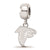 Sterling Silver NFL LogoArt Atlanta Falcons Extra Small Dangle Bead Charm
