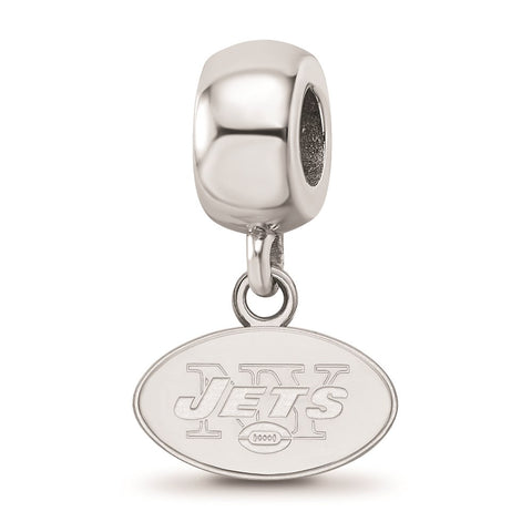 Sterling Silver NFL LogoArt New York Jets Small Dangle Bead Charm