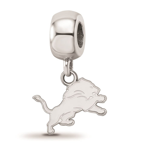 Sterling Silver NFL LogoArt Detroit Lions Extra Small Dangle Bead Charm