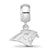 NFL Carolina Panthers Extra Small Charm Dangle Bead Charm in Sterling Silver