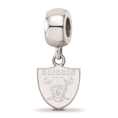 Sterling Silver NFL LogoArt Oakland Raiders Small Dangle Bead Charm