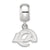 NFL Los Angeles Rams Extra Small Charm Dangle Bead Charm in Sterling Silver