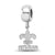 NFL New Orleans Saints Small Charm Dangle Bead Charm in Sterling Silver