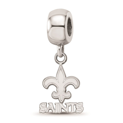 Sterling Silver NFL LogoArt New Orleans Saints Small Dangle Bead Charm