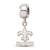 Sterling Silver NFL LogoArt New Orleans Saints Small Dangle Bead Charm