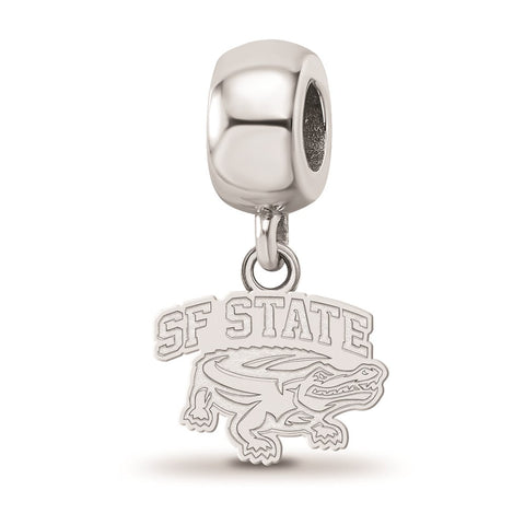 Sterling Silver LogoArt San Francisco State University Dangle Bead Charm Bead