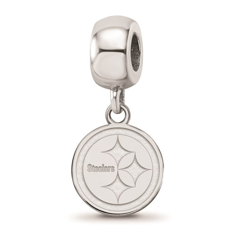 Sterling Silver NFL LogoArt Pittsburgh Steelers Small Dangle Bead Charm