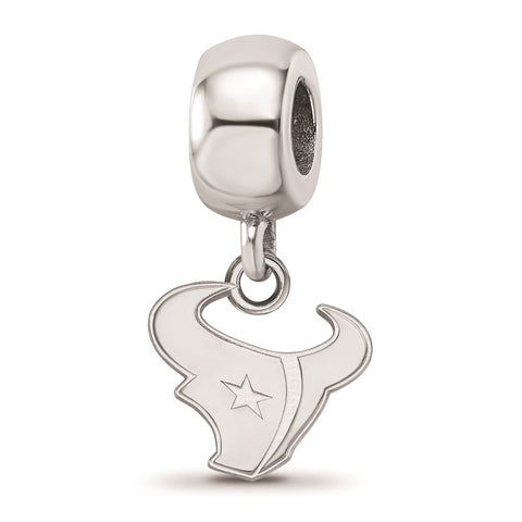 Sterling Silver NFL LogoArt Houston Texans Extra Small Dangle Bead Charm