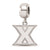 Sterling Silver LogoArt Xavier University Small Dangle Bead