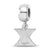 Logo Art Xavier University Charm Bead Xs Dangle in Sterling Silver