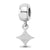 Furman University Xs Charm Dangle Bead Charm in Sterling Silver