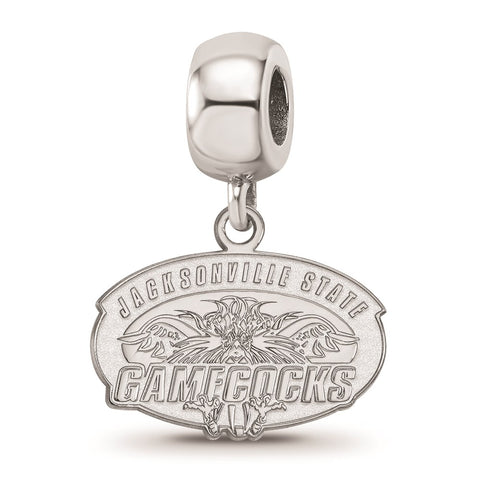 Sterling Silver LogoArt Jacksonville State U. Small Dangle Bead