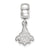 University of New Orleans Small Charm Dangle Bead in Sterling Silver