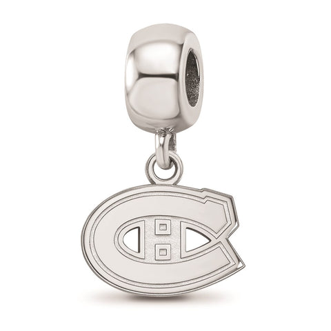 Sterling Silver NHL LogoArt Montreal Canadiens Xs Dangle Bead Charm