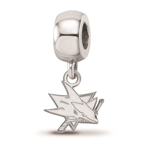 Sterling Silver NHL LogoArt San Jose Sharks Xs Dangle Bead Charm