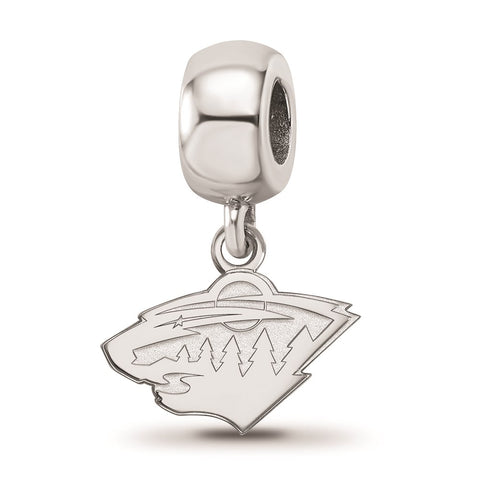 Sterling Silver NHL LogoArt Minnesota Wild Xs Dangle Bead Charm