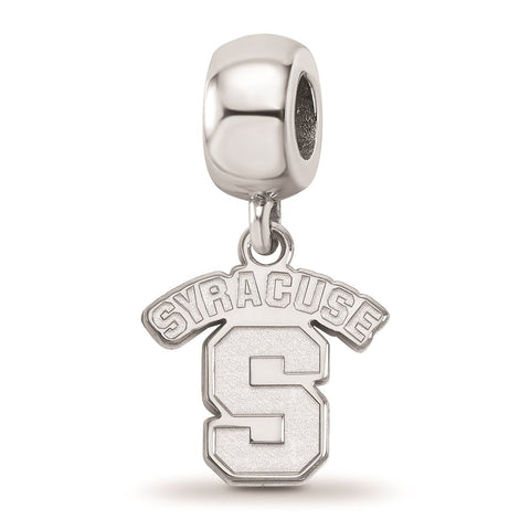 Sterling Silver LogoArt Syracuse University Small Dangle Bead