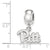 University of Pittsburgh Xs Charm Dangle Bead Charm in Sterling Silver