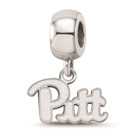 Sterling Silver LogoArt University of Pittsburgh Xs Dangle Bead Charm