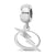 NHL Tampa Bay Lightning Small Charm Dangle Bead in Sterling Silver