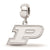 Sterling Silver LogoArt Purdue Small Dangle Bead