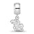 University of Kansas Xs Charm Dangle Bead Charm in Sterling Silver