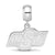Oklahoma State University Small Charm Dangle Bead in Sterling Silver