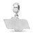 Oklahoma State University Small Charm Dangle Bead in Sterling Silver