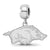 Sterling Silver LogoArt University of Arkansas Medium Dangle Bead