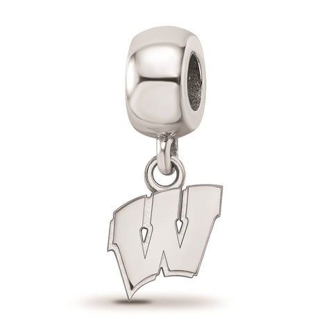 Sterling Silver LogoArt University of Wisconsin Xs Dangle Bead Charm