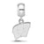 University of Wisconsin Small Charm Dangle Bead in Sterling Silver
