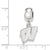 University of Wisconsin Small Charm Dangle Bead in Sterling Silver
