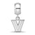 Villanova University Xs Charm Dangle Bead Charm Charm Bead in Sterling Silver