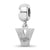 Villanova University Xs Charm Dangle Bead Charm Charm Bead in Sterling Silver