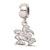 Sterling Silver LogoArt University of Miami Small Dangle Bead