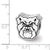 Butler University Bulldog Head Enameled Charm Bead in Sterling Silver