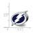 Tampa Bay Lightning Lightning Bolt With Border Enameled Extruded Logo Be in Sterling Silver