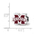 Mississippi State University M With State Banner Enameled Extruded L in Sterling Silver