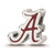 Sterling Silver LogoArt The University of Alabama Script Alabama A Enameled Logo Bea